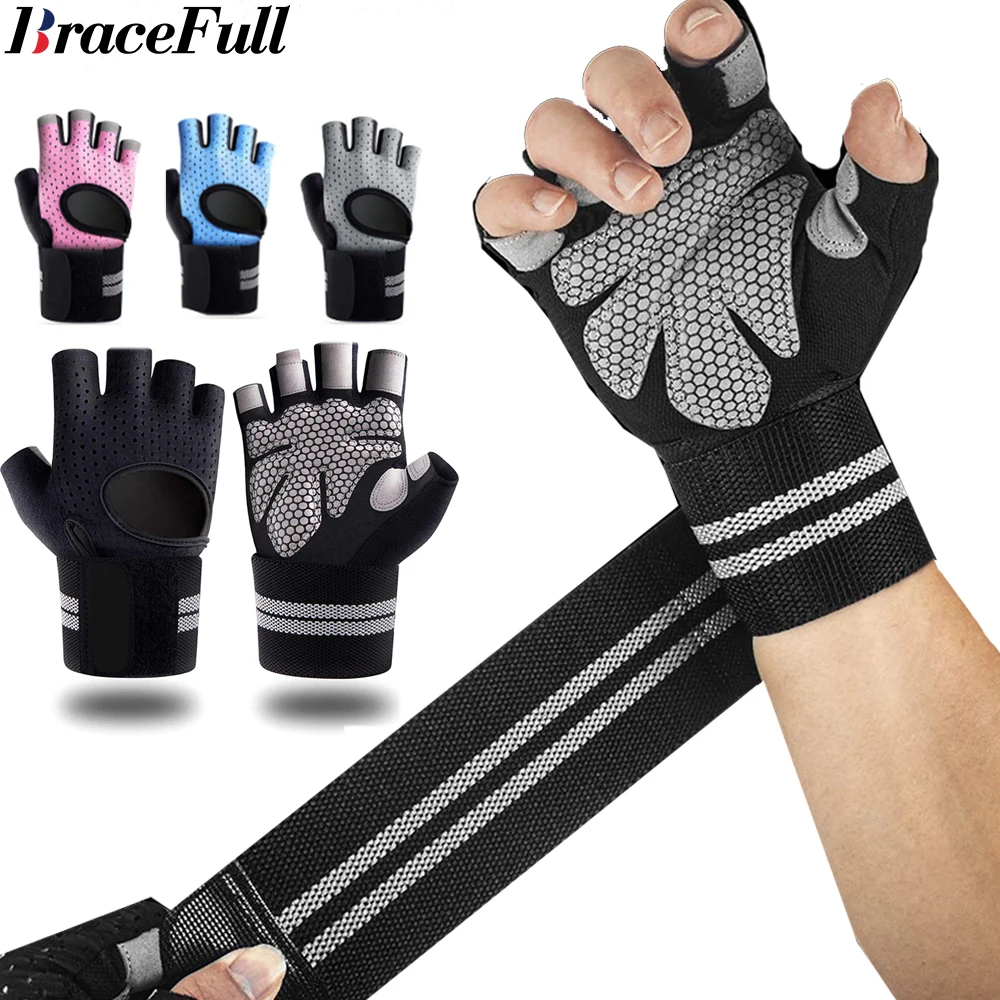 Wrist Wrap Support - 1 paio di guanti fitness da